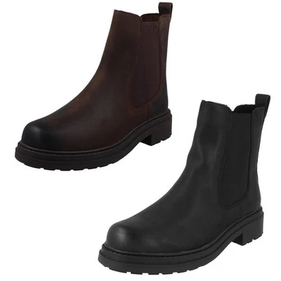 Bottes Chelsea Casual En Cuir Pull On Clarks 'Orinoco 3 Top' - D & E Fit - Photo 1/3
