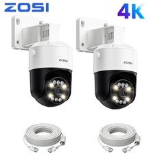 ZOSI 2Pack C296 4K 8MP PoE IP Pan/Tilt Add-on Security Camera Outdoor With Cable