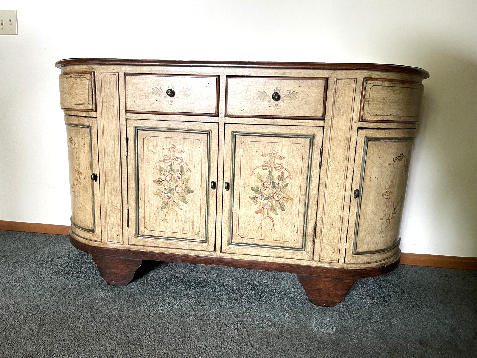 Stein World Credenza with 4 doors and 2 drawers & Floral Ima