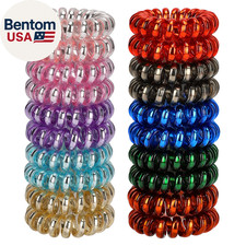 Spiral Hair Ties, 20 Pcs Traceless Phone Cord Hair Ties No Crease Spiral Bracele