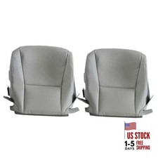 GXARTS Driver and Passenger Side Bottom Leather Perforated Seat Cover Gray 