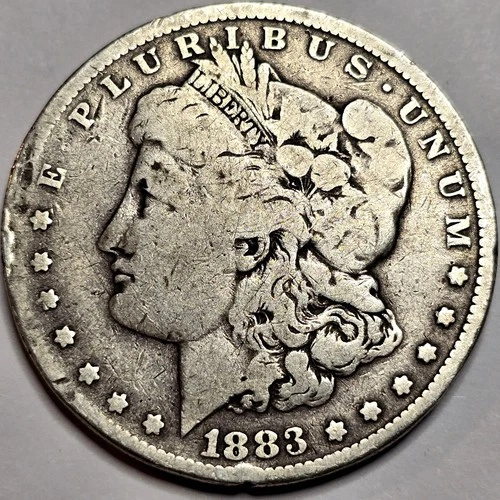 1883 Morgan Silver Dollar 90% Silver No Mint Mark U-Grade