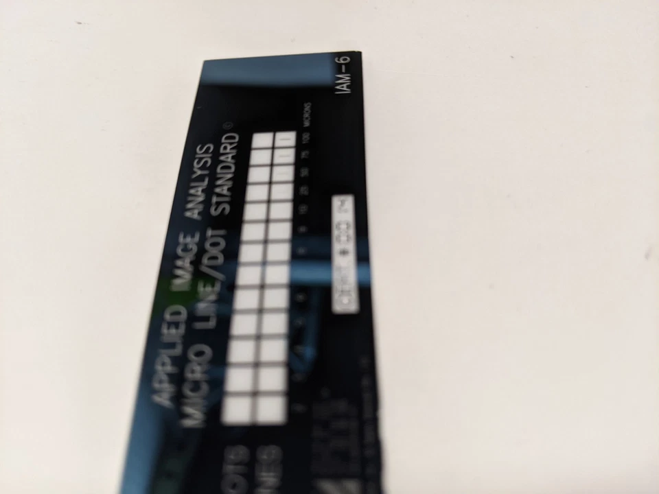 Diapositiva de calibración de línea y punto IAM-6 2-100 μm microscopio retícula Foto 2 de 3