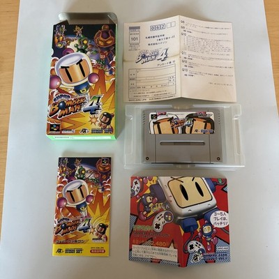 Super Bomberman 4 IV Komplett Complete Snes Super Famicom SFC Nintendo Near Mint
