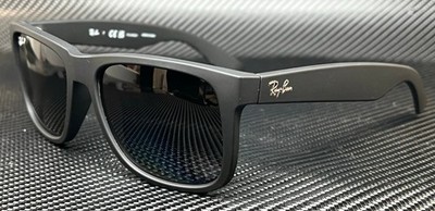 RAY BAN RB4165 622 T3 Matte Black Grey Polarized Men's 55 mm Sunglasses
