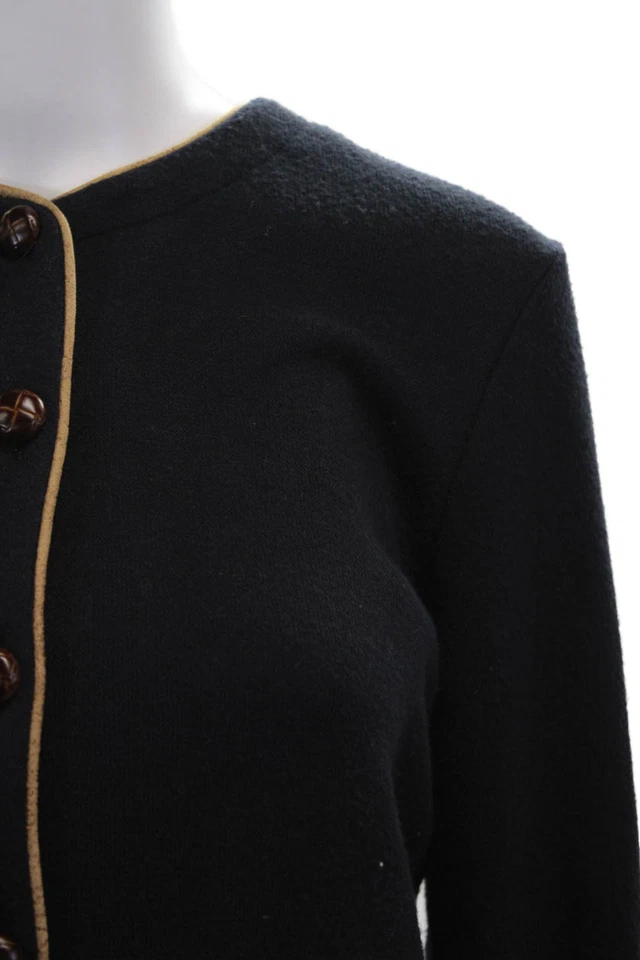 Drew женщин ворота кнопка спереди длинным рукавом кардиган свитер верхний темно-синий размер L - Изображение 2 из 4