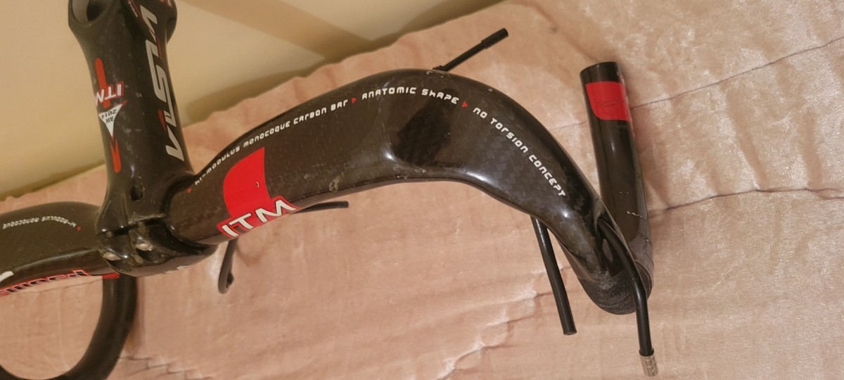 ITM K-Sword Carbon Road Bike Drop Handlebars 31.8x40cm + VISIA