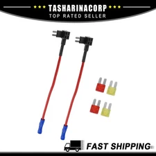 Universal Piece of 6 12V Fuse Tap Adapter with 10A 20A APT APR Blade Type Fuse