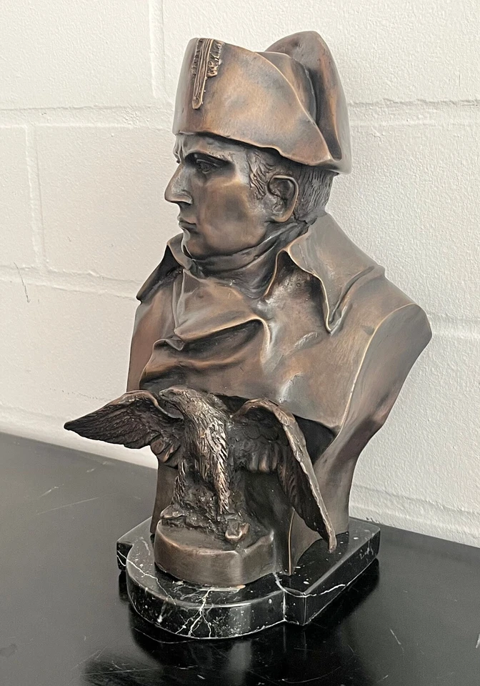 Bronzebüste Napoleon mit Adler – Empire Stil – 30 cm Skulptur Vintage - Bild 2 von 4