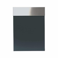 Image of CAMDEN WALL MOUNTED LETTERBOX - ANTHRACITE / STAINLESS STEEL GRADE B RRP £114.99