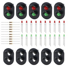 10 pi��ces t��tes de signalisation pour signal ferroviaire colonne en acier roug