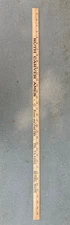 Vintage Shell Gasoline Oil Products 36" Ruler Tank Measure Ad Stick BETHEL MAINE