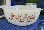 Vtg 9” Fire King BC Comics Caveman Bowl Johnny Hart Anchor Hocking Milk Glass