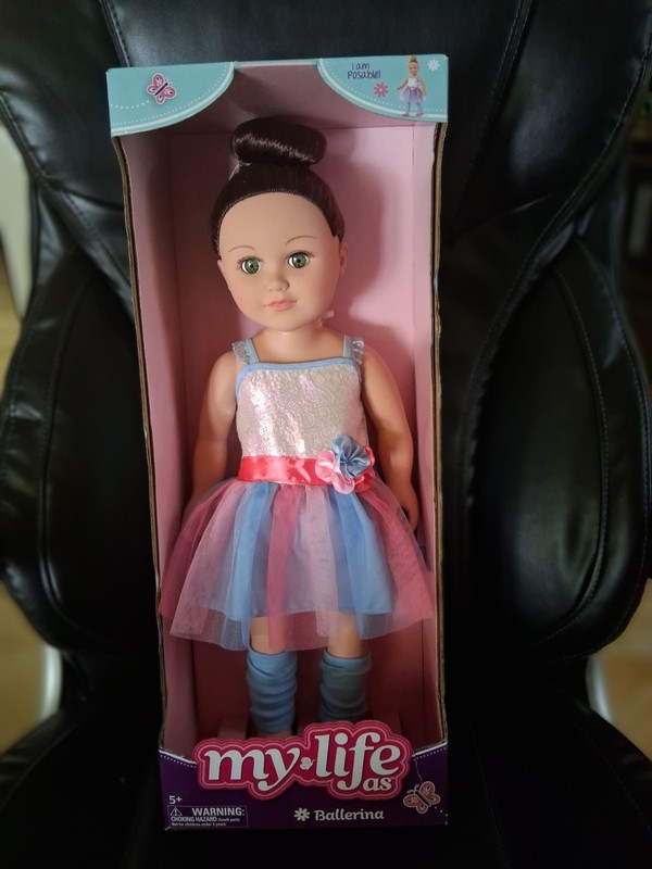My Life 18' Brown Hair Posable Bellerina Doll - NIB