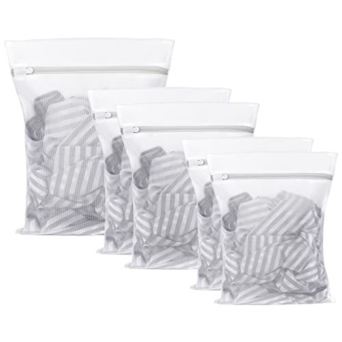 Flintronic Mesh Laundry Bags, 5pcs Laundry Bag with  Assorted colors 