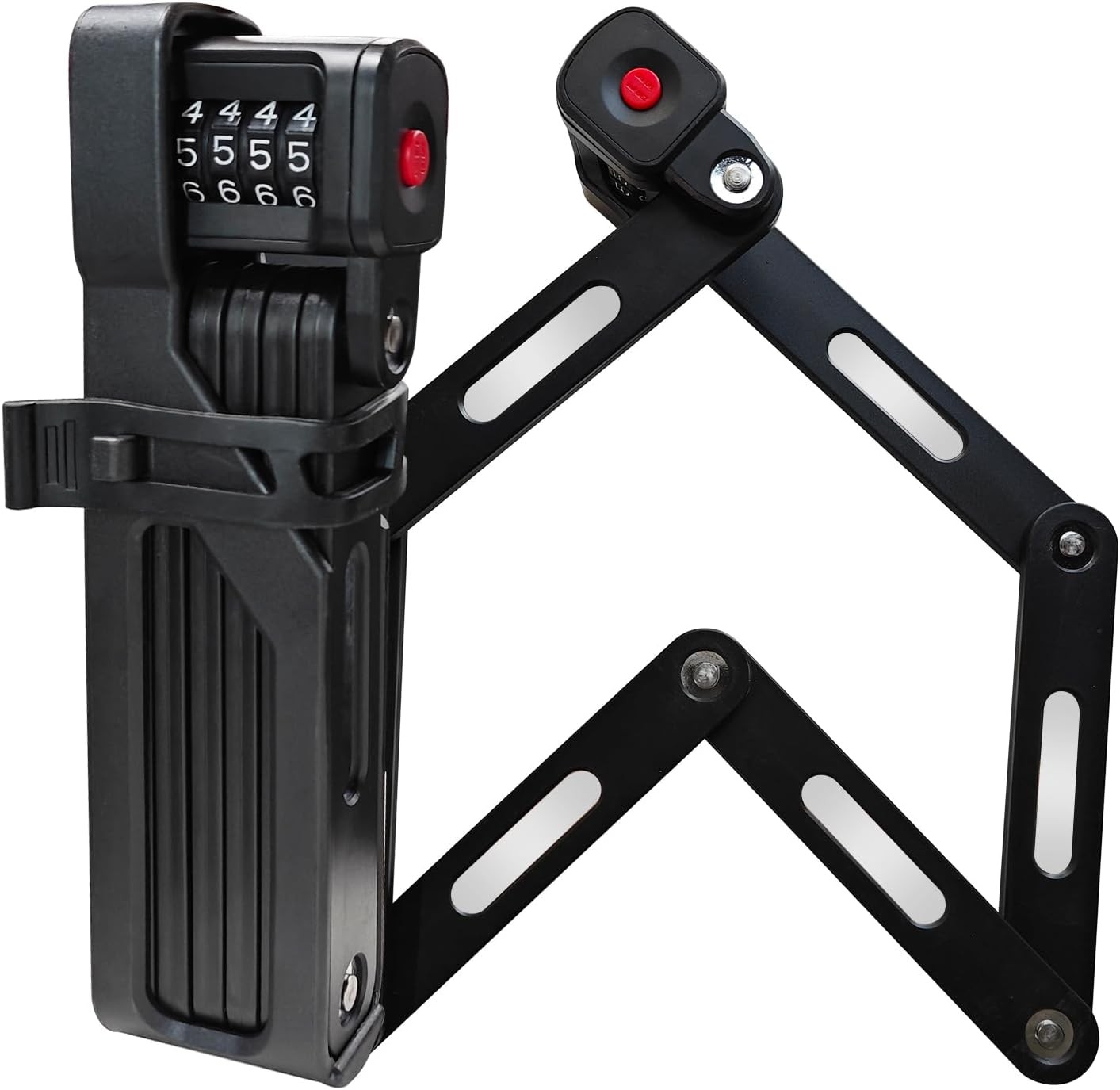35 Inch Folding Bike Lock with Mount Bracket Kit, 4-Digit Lock with Code Bicycl