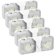 LED Ceiling Dome Light, 12V Interior Lighting, 5 Pack, Adjustable Brightness
