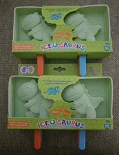 Set of 2 EVRIHOLDER 6 ICE o SAURUS Pop Molds Easy-Release Popsicle w/sticks
