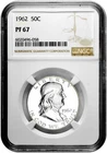 1962 50C Silver Proof Franklin Half Dollar NGC PF Graded 67