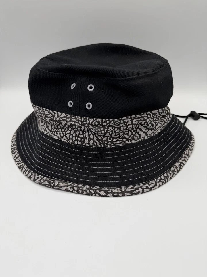 Nike Air Jordan Bucket Hat Jumpman Gorra Negro Gris Elefante L/XL Foto 4 de 4