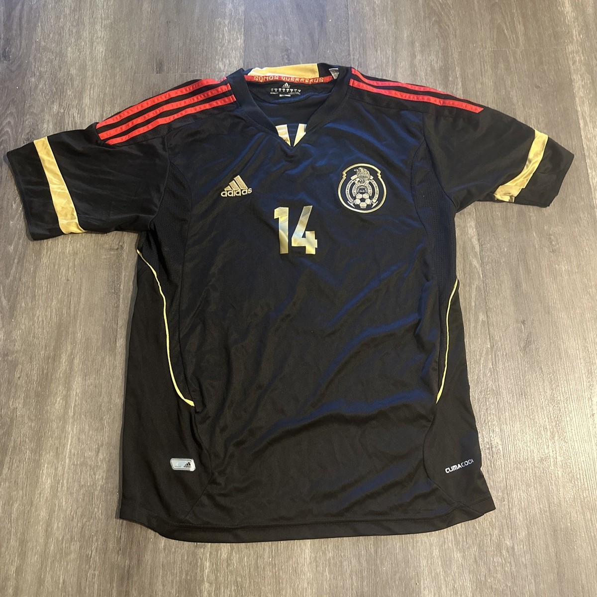 2011 2012 Mexico Chicharito #14 Gold Cup Away Black Soccer Jersey