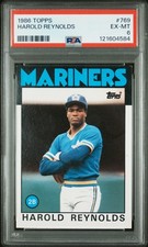 1986 TOPPS #769 HAROLD REYNOLDS ROOKIE RC PSA 6