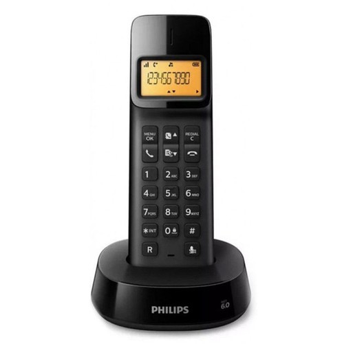 Philips D1601B/01 Schnurlostelefon mit Anrufer-ID, beleuchtet - Zdjęcie 2 z 5