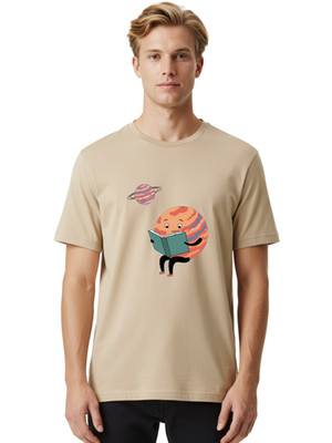 Jupiter-Reading Mens Graphic Tee, 100% Cotton, Casual Summer Wear