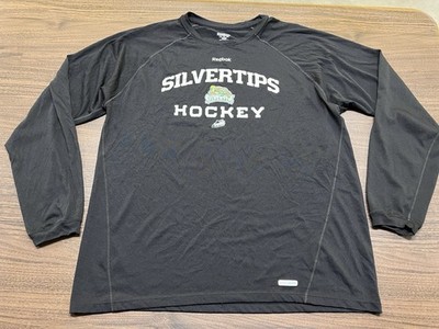 Everett Silvertips Hockey Men s Black Long-Sleeve Shirt - Reebok - WHL - XL
