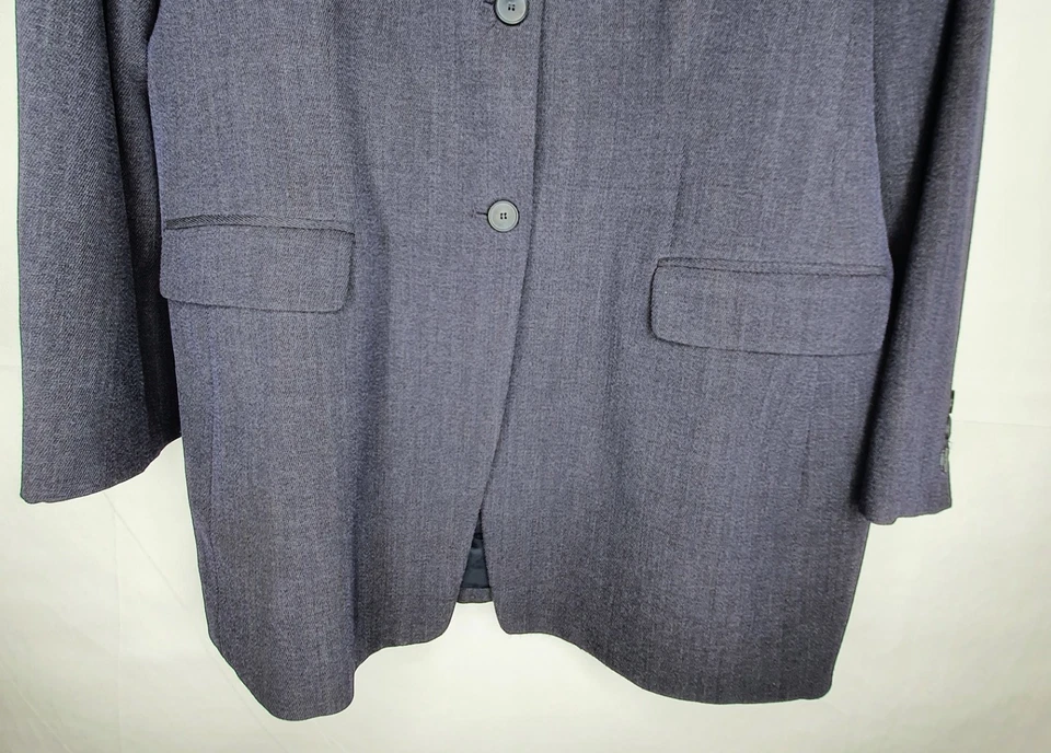 JNY Pantalón Traje Mujer Blazer 16, Pantalones 14, Mezcla Lana Carbón Forrado De Colección  Foto 3 de 4