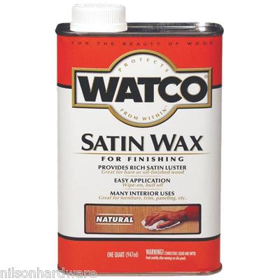 (6)-Qt Watco Liquid Satin Interior Wood Furniture Cabinet Finishing Wax 67041