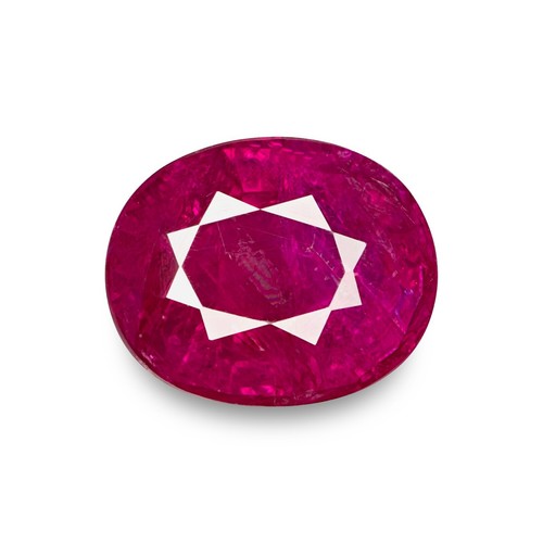 MOGOK BURMA Rubin 2,15 ct. natürlicher unbehandelter OVAL Magenta Rot LOSER EDELSTEIN - Bild 1 von 6