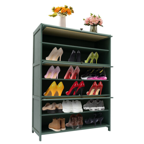Gabinete de almacenamiento de zapatos de 7 niveles organizador de almacenamiento de zapatos estante entrada pasillo - Imagen 6 de 23