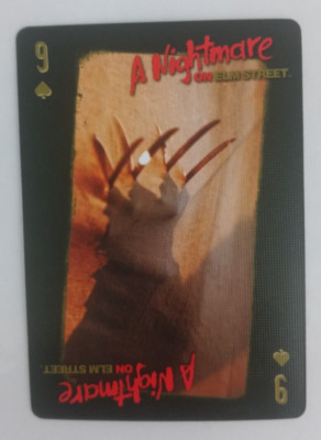 A Nightmare on Elm Street Playing Card Freddy Krueger 9 Spades