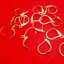 20PCS Wholesale Lever Back Copper Earring Findings 18K Gold Nice French Clip