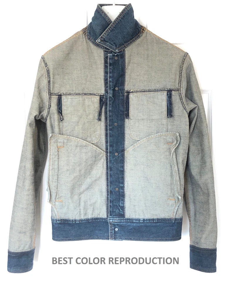 RAG & BONE STD.ISSUE $395 DENIM TRUCKER JACKET COTTON MADE IN USA CHEST=42" SZ M - Image 3 of 4