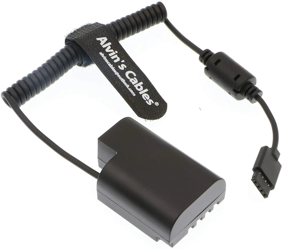 Adaptador de corriente cable en espiral DMW-DCC12 GH5 batería ficticia a cardán Ronin S para DJI Foto 3 de 3