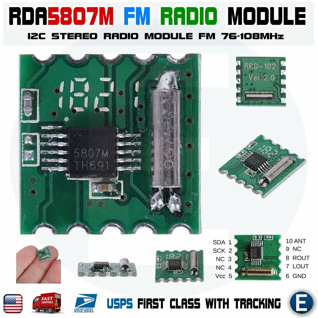 FM Sztereó Rádió Modul RDA5807M Vezeték Nélküli Modul Profor Az Arduino Rrd 102v20 Szamara