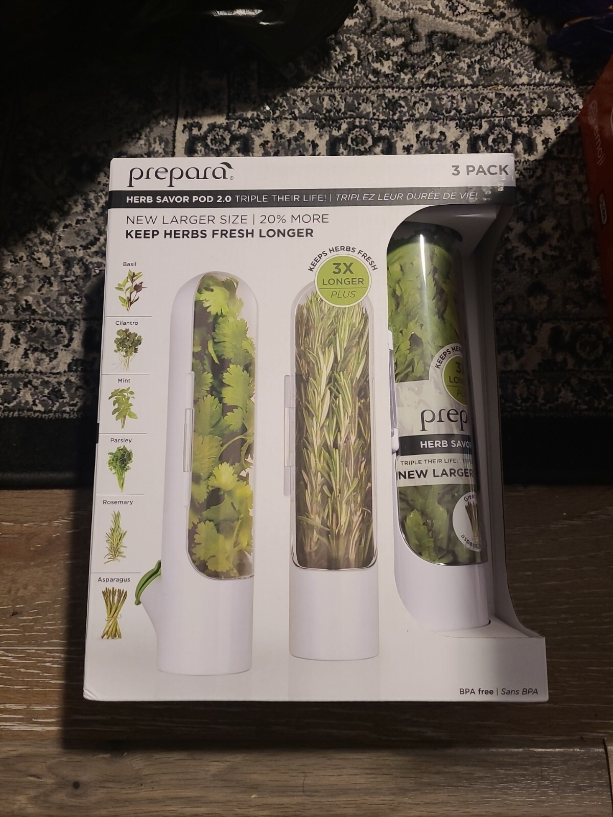 Prepara Herb Savor Pod 2.0 Fresh Herb Storage, 3pack NIB PBA Free eBay