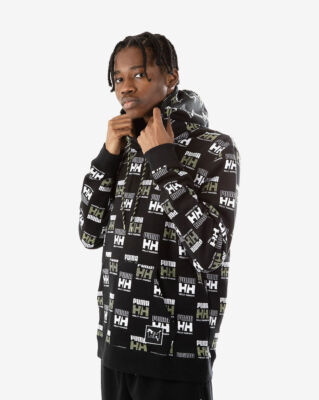 Puma X Helly Hansen Hoodie AOP Mens Size Medium Large New Black 531116-01
