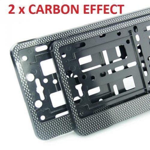 2 x "CARBON" EFFECT NUMBER PLATE HOLDER SURROUND CAR eBay
