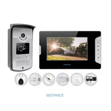 Video Door Phone Kit 1V1 + Strike Lock + Remote + Exit Button + Keyfobs + PSU