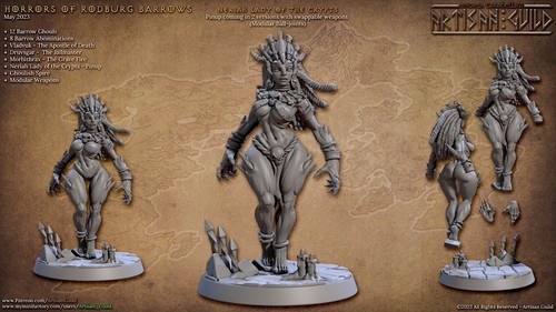Neriah Lady of the Crypts Fantasy Miniature DnD RPG Tabletop Game Artisan Guild - Picture 2 of 3