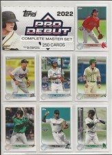 2022 Topps Pro Debut Minor League COMPLETE MASTER SET 250 Cards ~ Base + Inserts