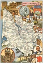 33.n°35729.department map.blondel la rougery.blason.illustrateur.ecus