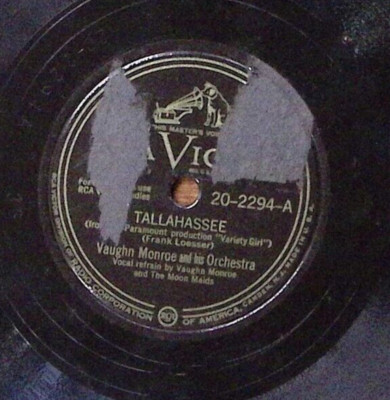 VAUGHN MONROE TALLAHASSEE/I WISH I DIDN'T LOVE YOU SO RCA VICTOR 78 RPM 280