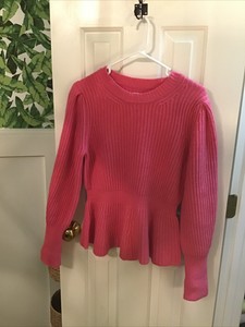 pink peplum sweater