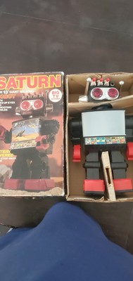 Mib...old Stock..KAMCO SATURN T 13'' GIANT WALKING ROBOT..works Perfect .complete