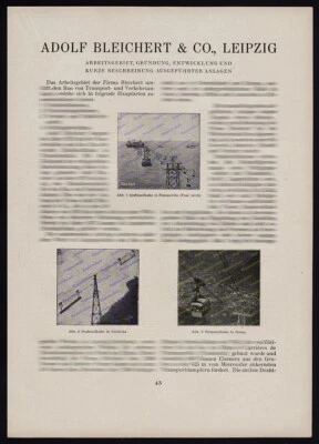 Bleichert Leipzig Firmengeschichte Drahtseilbahn Elektrokarren Maschinenbau 1925 - Bild 1 von 3