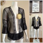 NWT Andrea Kristoff For Escante 2 Pc Lingerie Set Bed Jacket Robe & Panties VTG